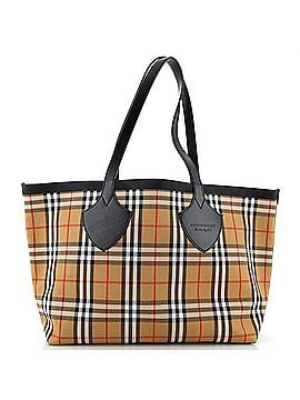 Burberry Reversible Giant Tote Vintage Check Canvas Medium (view 1)