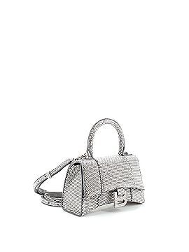 Balenciaga Hourglass Top Handle Bag Suede with Crystals XS (view 2)