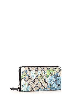 Gucci Zip Around Wallet Blooms Print GG Coated Canvas (view 2)