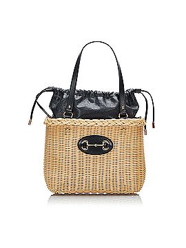 Gucci Wicker and Leather 1955 Horsebit Basket Bag (view 1)
