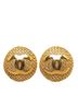 Chanel 100% Metal Gold Toned CC Clip On Earrings One Size - photo 1