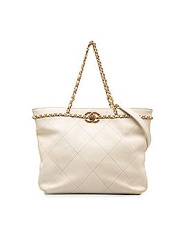 Chanel Quilted Calfskin CC Lock Chain Shopping Tote (view 1)