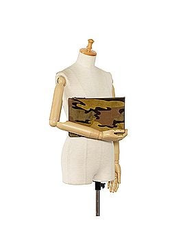 Burberry Suede Camouflage Patchwork Clutch (view 2)