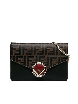 Fendi Zucca Kan I F Embossed Wallet on Chain (view 1)
