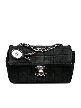 Chanel Extra Mini Satin Choco Bar Charms Flap Bag (view 1)