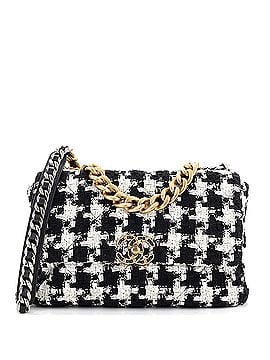 Chanel 19 Flap Bag Quilted Houndstooth Tweed and Ribbon Large (view 1)