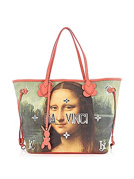 Louis Vuitton Neverfull NM Tote Limited Edition Jeff Koons Da Vinci Print Canvas MM (view 1)