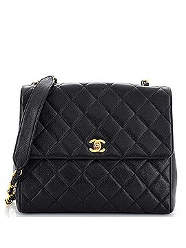 Chanel Vintage Square CC Flap Bag Quilted Caviar Small (view 1)