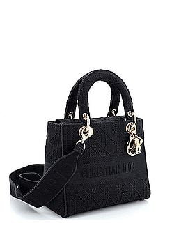 Christian Dior Lady D-Lite Bag Cannage Embroidered Canvas Medium (view 2)