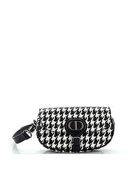 Christian Dior Bobby Flap Bag Houndstooth Embossed Calfskin East West (view 1)