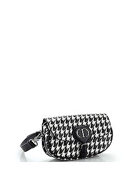 Christian Dior Bobby Flap Bag Houndstooth Embossed Calfskin East West (view 2)