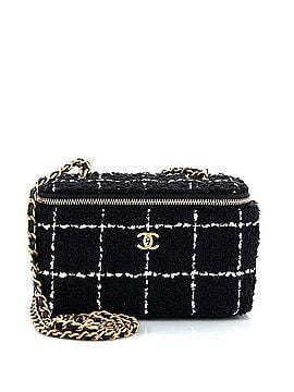 Chanel Pearl Crush Vanity Case with Chain Quilted Multicolor Tweed Small (view 1)
