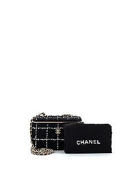 Chanel Pearl Crush Vanity Case with Chain Quilted Multicolor Tweed Small (view 2)