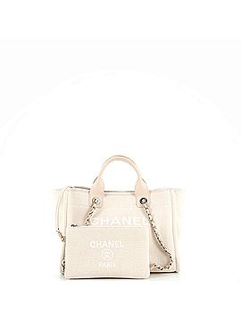 Chanel Deauville NM Chain Handle Tote Mixed Fibers Small (view 2)