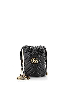 Gucci GG Marmont Bucket Bag Matelasse Leather Mini (view 1)