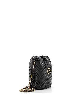 Gucci GG Marmont Bucket Bag Matelasse Leather Mini (view 2)