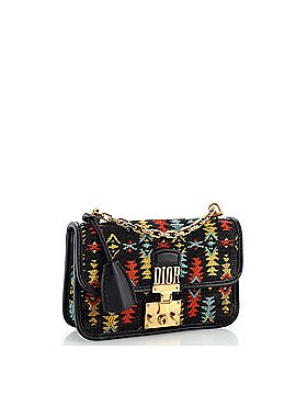 Christian Dior Dioraddict Flap Bag Embroidered Canvas Small (view 2)