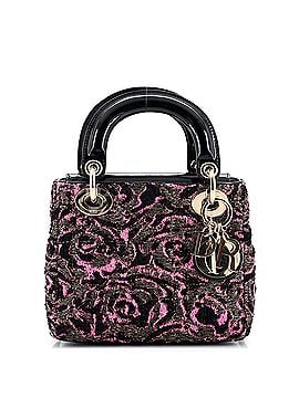Christian Dior Lady Dior Bag Cannage Quilt Tweed with Patent Mini (view 1)