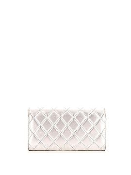 Chanel CC Gusset Classic Flap Wallet Quilted Metallic Lambskin Long (view 2)