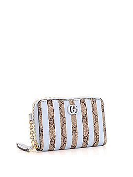 Gucci GG Zip Around Key Case Striped GG Coated Canvas (view 2)
