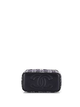 Chanel Classic Vanity Case with Chain Quilted Tweed Small (view 2)