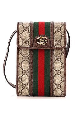 Gucci Ophidia Vertical Flap Crossbody Bag GG Coated Canvas Mini (view 1)