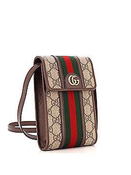 Gucci Ophidia Vertical Flap Crossbody Bag GG Coated Canvas Mini (view 2)