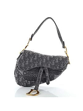 Christian Dior Saddle Handbag Oblique Denim Medium (view 1)