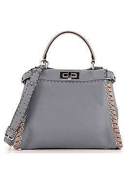 Fendi Selleria Peekaboo Bag Leather with Whipstitch Detail Regular (view 1)