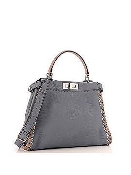 Fendi Selleria Peekaboo Bag Leather with Whipstitch Detail Regular (view 2)