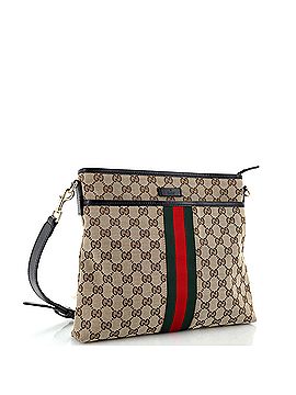 Gucci Front Pocket Web Messenger GG Canvas Small (view 2)