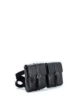Gucci Double Belt Bag GG Embossed Perforated Leather (view 2)