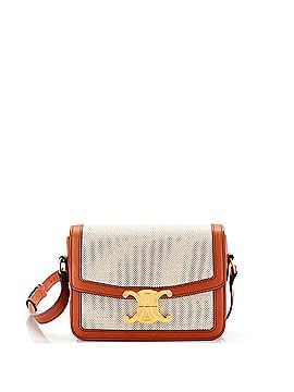 Céline Triomphe Shoulder Bag Canvas with Leather Teen (view 1)
