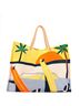 Hermès 100% Canvas Plain Yellow Apres la Vague Beach Bag Printed Toile One Size - photo 4