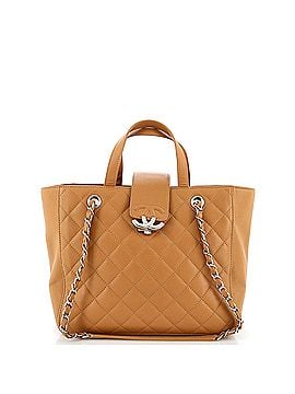 Chanel CC Box Shopping Tote Quilted Caviar Small (view 1)