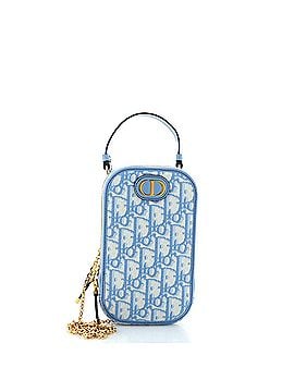 Christian Dior 30 Montaigne Phone Holder on Chain Oblique Canvas (view 1)