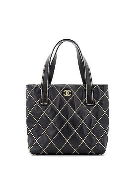 Chanel Surpique Tote Quilted Leather Small (view 1)