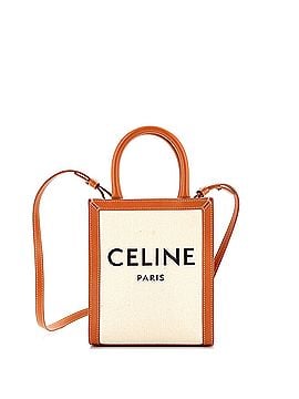 Céline Vertical Cabas Tote Canvas with Leather Mini (view 1)
