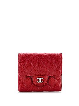 Chanel Trifold Flap Wallet Quilted Caviar Small (view 1)
