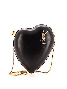 Saint Laurent Love Heart Chain Box Clutch Leather Small (view 1)