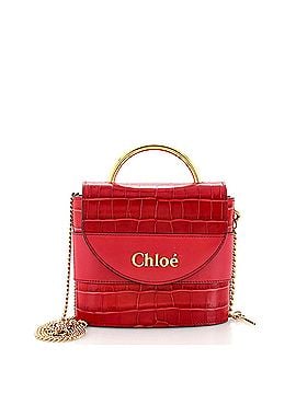 Chloé Aby Lock Bag Crocodile Embossed Leather Small (view 1)