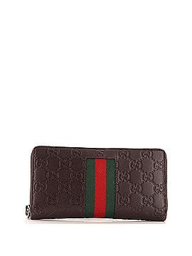 Gucci Web Zip Around Wallet Guccissima Leather (view 1)