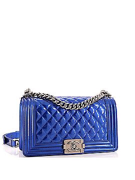 Chanel Boy Flap Bag Quilted Patent Old Medium (view 2)