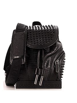 Christian Louboutin Explorafunk Backpack Crocodile Embossed Spiked Leather Small (view 1)