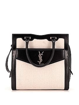 Saint Laurent Uptown Tote Canvas with Leather Small (view 1)