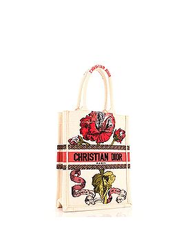 Christian Dior Book Tote Embroidered Canvas Vertical (view 2)