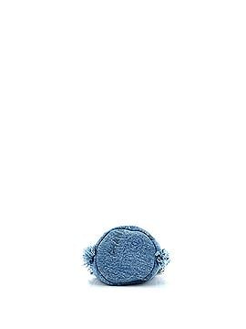 Chanel Denim Mood Chain Bucket Bag Logo Printed Quilted Fringe Denim Mini (view 2)