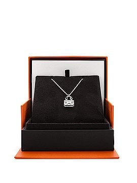 Hermès Amulettes Constance Pendant NM Necklace 18K White Gold and Diamonds (view 2)