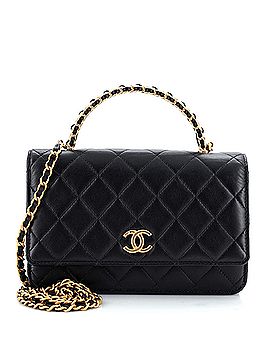 Chanel Pick Me Up Logo Handle Wallet on Chain Quilted Lambskin (view 1)