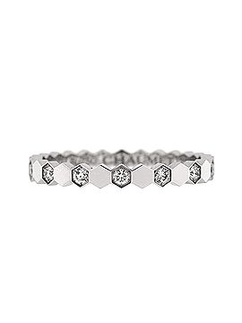 Chaumet Bee My Love Half Pave Band Ring 18K White Gold with Diamonds (view 1)
